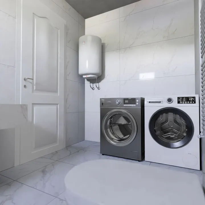 Water heater in a home laundry room, water heater installation Fort Myers